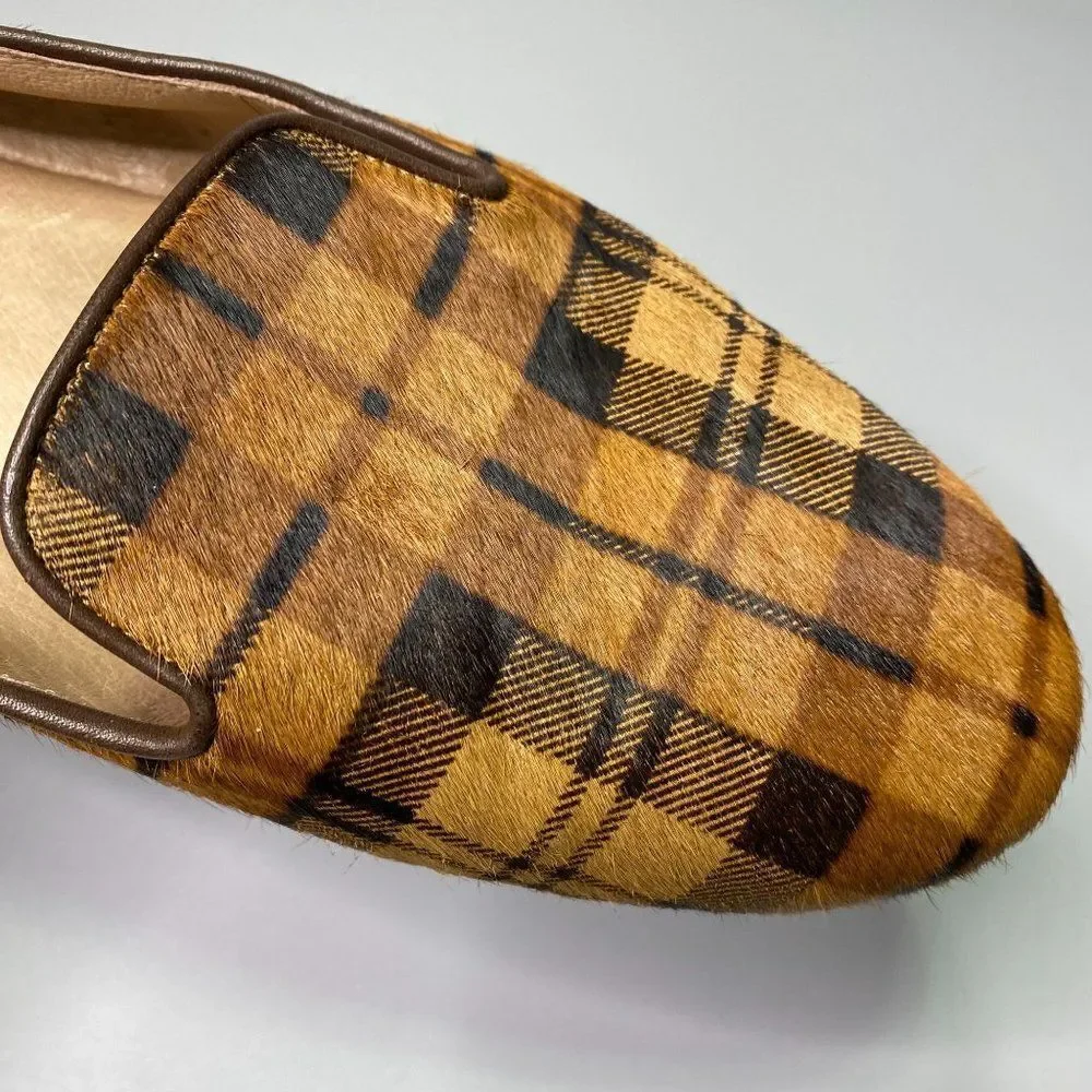Antonio Melani Calf‎ Hair Plaid Loafers